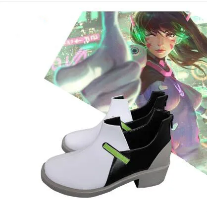 Полный комплект D. VA костюм пистолет гарнитура Armour 3D принт Классический кожи боди Хэллоуин косплей два зентай комбинезон на заказ для детей и взрослых - Цвет: shoes