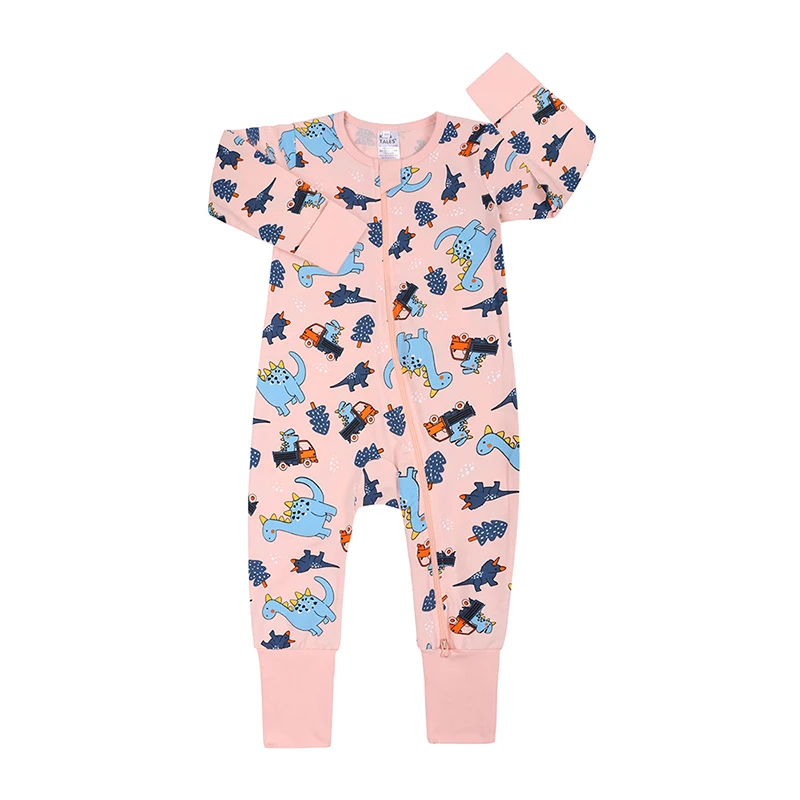 baby clothes cheap Newborn Baby Girls Boy Rompers Infant Cotton Cartoon Print Cute Jumpsuit Toddler Long Sleeve Double Zipper Pajamas Spring Autumn Cute Infant Baby Girls Romper