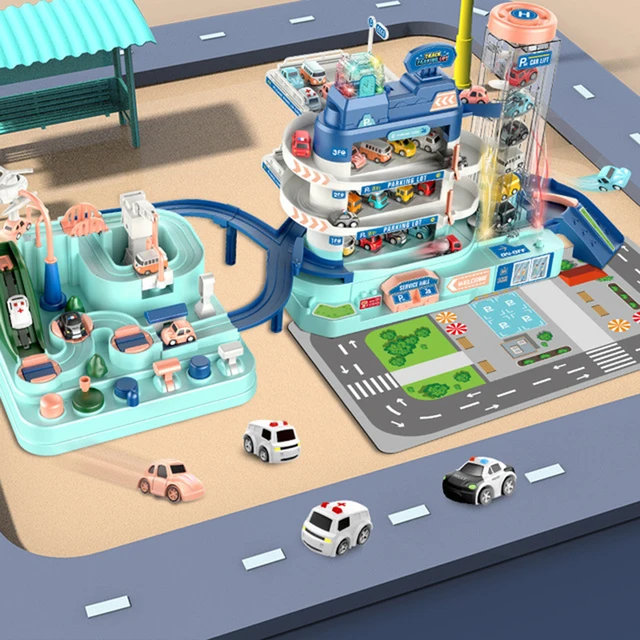 Electric Track Parking Building Car Toy Link Racing Rail Car Train Track Toy for Children Gifts Mechanical Adventure Table Game 1