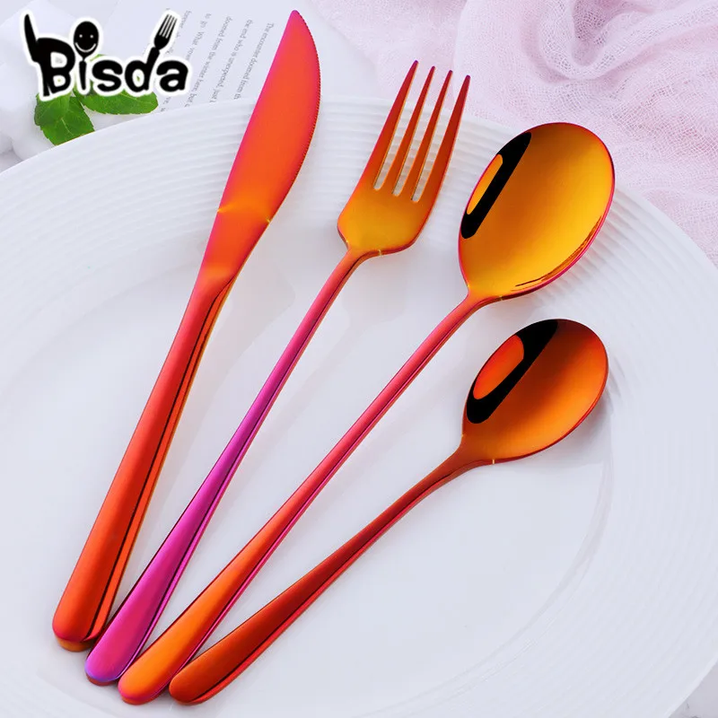 Набор столовых приборов из нержавеющей стали 4 шт. набор вилки ножи ложки