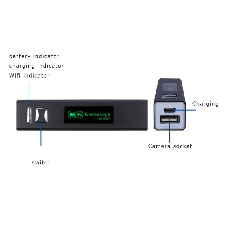 2 м 1200P wifi эндоскоп камера HD мини Водонепроницаемый Жесткий провод беспроводной 8 мм 8 светодиодный бороскоп камера для Android ПК IOS эндоскоп
