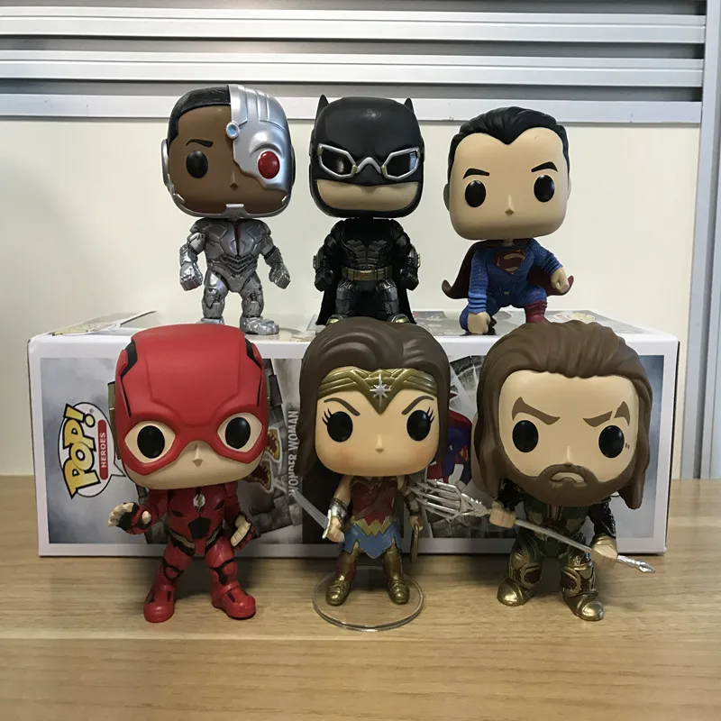 Специальное предложение! Лига Справедливости Гараж Комплект украшения Funko Pop Flash Бэтмен чудо женщина Нептун Супермен