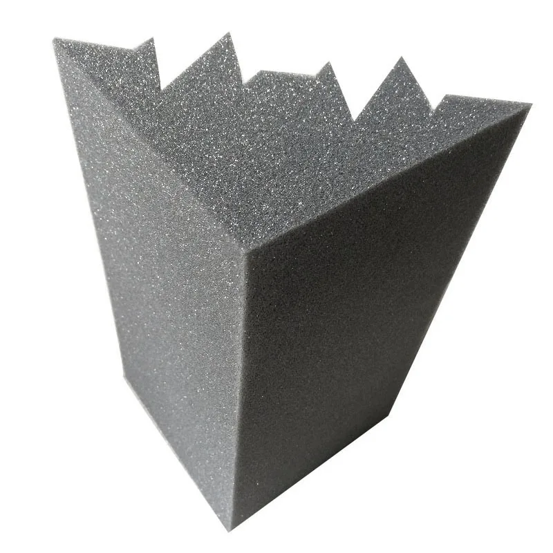 Quality 12 Pcs Black Bass Sponge For Corner Wall Sound Absorbing Studio Sponge