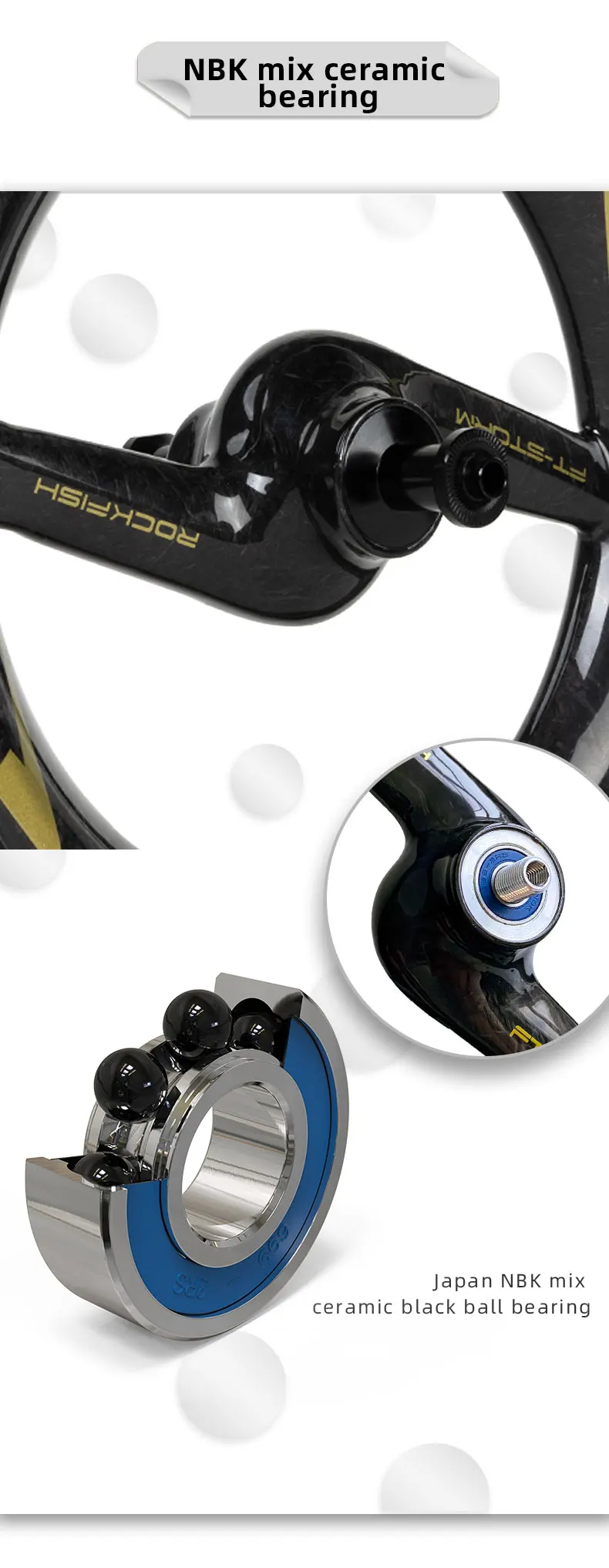 Rockfish FT-2X 12inch Carbon Fiber Balance Bike Wheelset