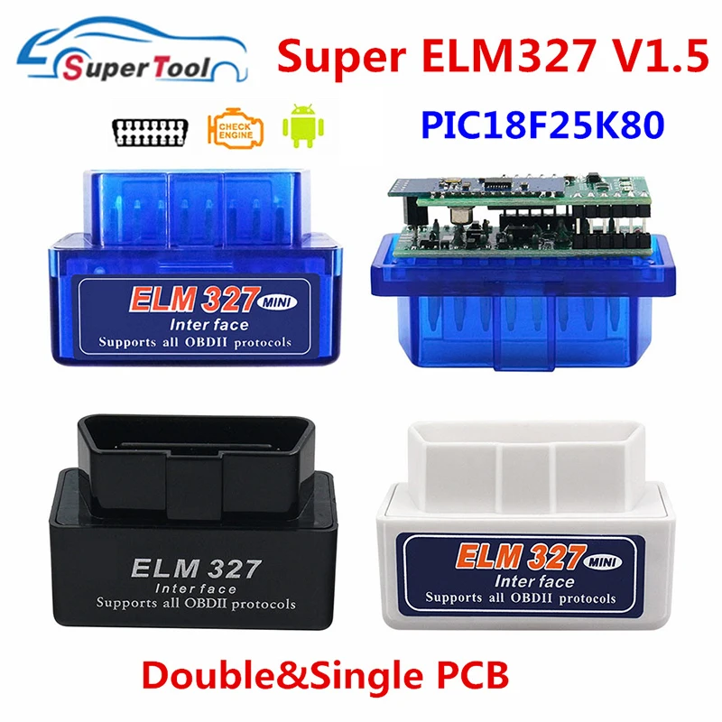 10PCS/Lot OBDII Scanner ELM327 1.5 Car Diagnostic Tool ELM 327