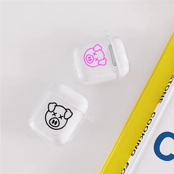 

High quality cute cartoon animals Transparent Silicone Soft Shell for Apple Airpods Wireless Bluetooth Earphone Case