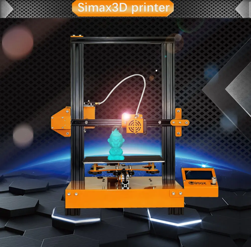 SIMAX3D Mi-M200 промышленного класса 3D принтер настольный Большой размер высокая точность fdm 3d принтер образование новейший DIY комплект Горячая кровать