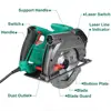 HYCHIKA électrique Mini scie circulaire avec Laser 120V multifonctionnel électrique scie bricolage outil électrique 1500W électrique outils de travail du bois ► Photo 3/6