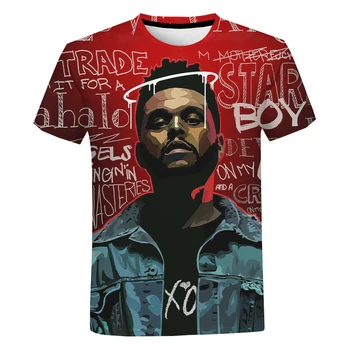 The Weeknd 3D Print T Shirt Casual Short Sleeve Hip Hop T-shirt Men Women Streetwear 5
