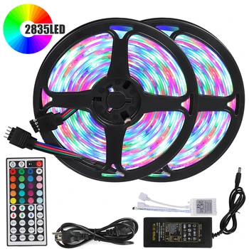 

Bluetooth RGB LED Strip 10m Waterproof Led Neon Light 2835 DC12V 60Leds/M Flexible Lighting Ribbon Tape Controller Adapter Set