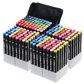 

30/40/80/168 Color Marker Art Supplies Art Markers Marker Pens Manga Drawing Alcohol Based Sketch Felt-Tip Oily Twin Brush Pens