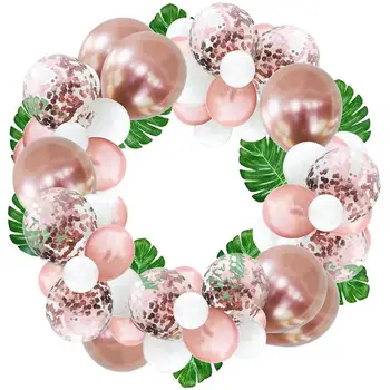 

Latex Balloons Leaf Kit Latex Metallic Balloons Confetti Balloons with Artificial Leaves for Party Wedding New Year Decoration