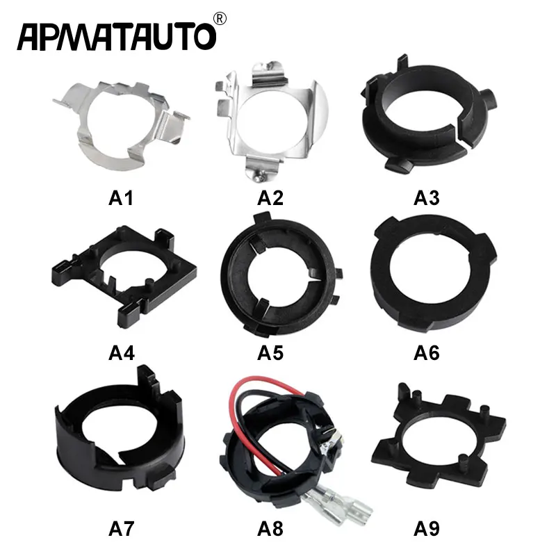 1 Pair H7 LED Headlight Bulb Holder Retainer Headlamp Adapter Retainer Clip for B-MW M-ercedes Benz Au-di B-uick Nissan 