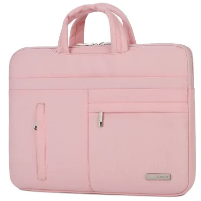 Nylon Pink 11 12 13 14 15 15,6 дюймов нейлоновая сумка для ноутбука из искусственной кожи чехол для Macbook air pro Xiaomi 13,3 водонепроницаемая сумка для женщин чехол - Цвет: Nylon Pink