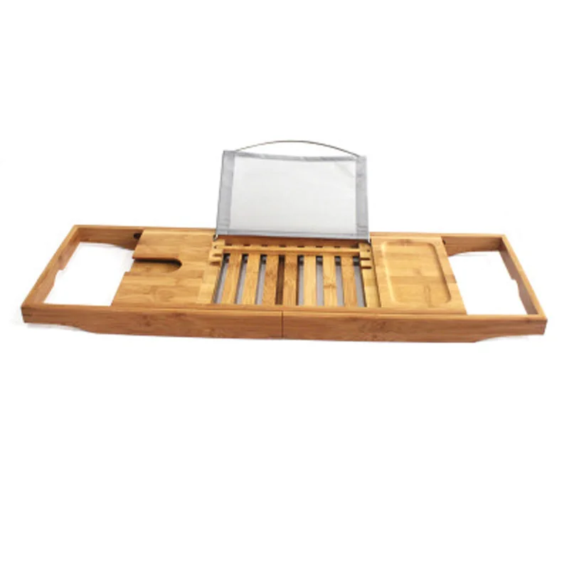 Выдвижная полка для ванной комнаты лоток для ванной Душ Caddy Bamboo Ванна стеллаж полотенце винный держатель для книги хранения организации аксессуары