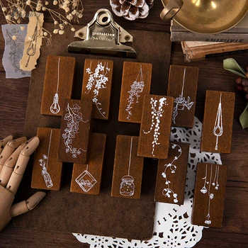

madifier Vintage Hanging gardens plant decoration stamp wooden rubber stamps for scrapbooking stationery DIY stamp