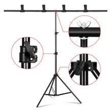 Fotografia em forma de t fundo suporte quadro sistema de suporte para estúdio de fotografia chroma chave de vídeo tela verde com suporte