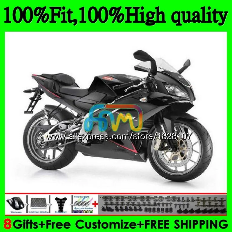 Инъекции для Aprilia RS4 RS-125 RS125 для детей возрастом 12, 13, 14, 15, 16 62BS. 75 черный глянец RS125R RSV125 RS 125 2012 2013 обтекатель