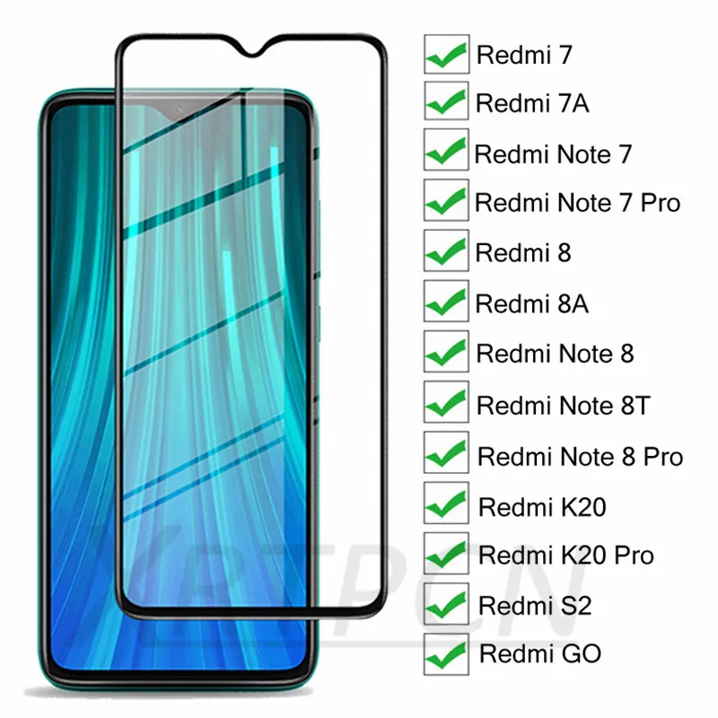 

9H 9D Protective Glass For Xiaomi Redmi 7 7A 8 8A K20 S2 GO Redmi Note 7 8 Pro 8T Screen Protector Safety Tempered Glass Film