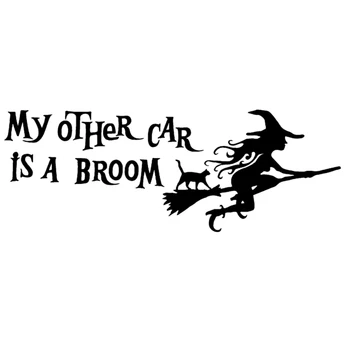 

Funny Car Sticker My Other Car Is A Broom PVC Decal Car Bumper Window Sticker Decoration ZWW-2232, 28cm*10cm