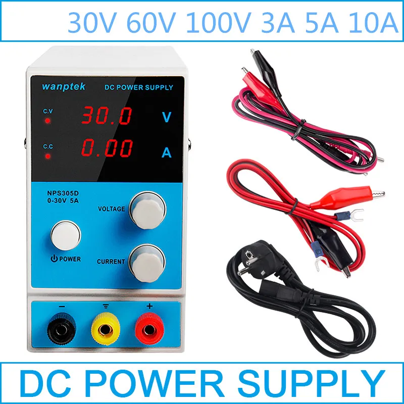 

30V 10A 60V 5A 100V 3A LED Display Adjustable Switching Regulator DC Power Supply Laptop Repair Rework 110v / 220v