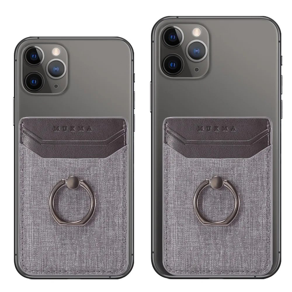 Держатель для карт для iPhone XS Max, XR, XS, 6, 6 S, 7, 8 Plus, X, карман для карт с кольцом, подставка, клейкая наклейка, держатель для карт, кошелек