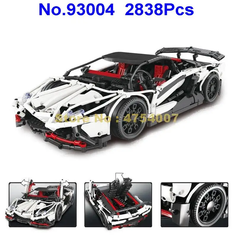 2838 шт moc technic хэтчбек Тип r sportscar гоночный автомобиль строительный блок игрушка