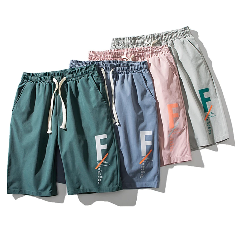 Pantalones cortos con estampado de letras para hombre, Shorts informales, transpirables, cómodos, de talla grande, para culturismo