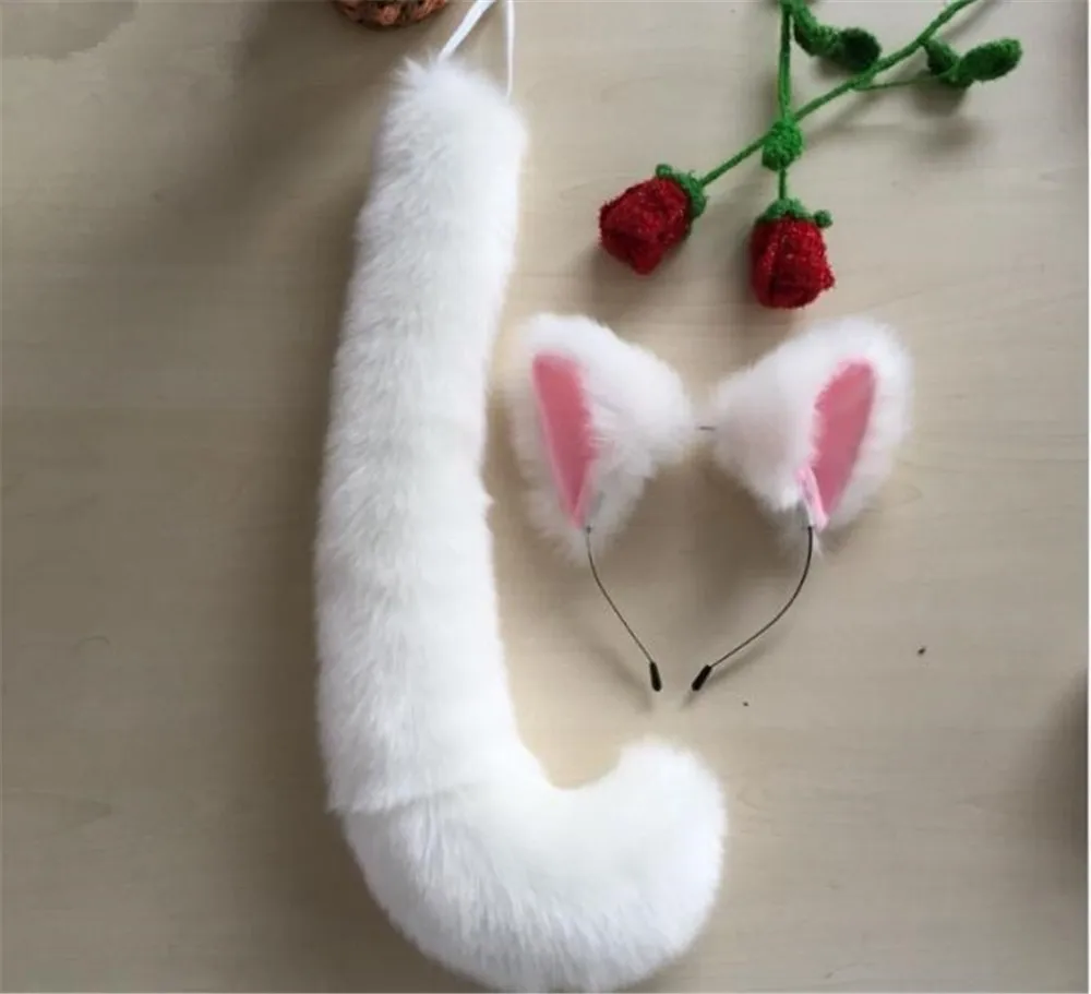 Sexy Fox Tail Set With cat fox ear KC headband set Cosplay props C352 |