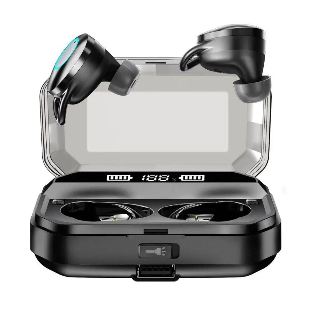 Upgraded G02 TWS V5.0 Bluetooth Stereo Earphone Wireless IPX7 Touch Earbuds Headset 3300mAh Battery LED Display Type-c Charge