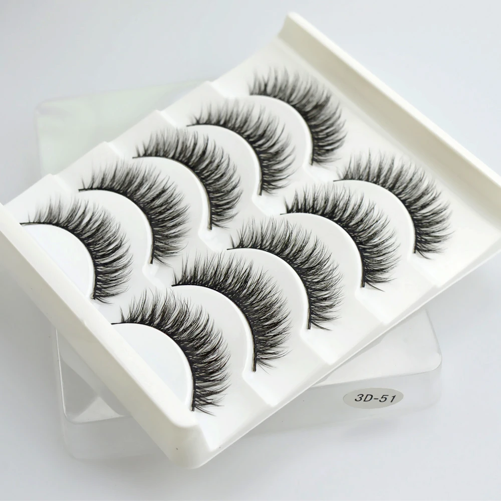 5 пар Multipack 5D мягкие норковые Накладные ресницы ручной работы, пушистые длинные ресницы, натуральные инструменты для макияжа глаз, искусственные ресницы