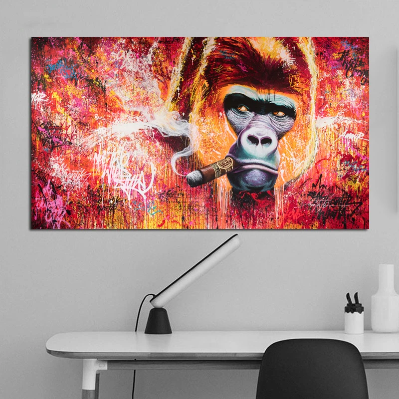RELIABLI арт обезьянки гориллы фотографии для комнаты Картина на холсте Wall ART Для