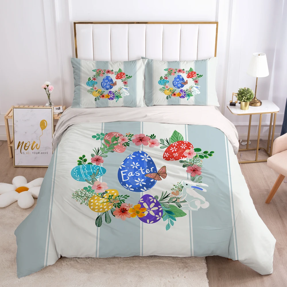 

2/3pcs Duvet cover set pillow case Bedding set Queen King Euro Bed linens 220x240 140x200 240x260 Bed set Eastey round