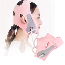 New Product Inflatable Breathable V Face Mask Lifting Masseter Muscle Contraction Chin Sleep Bandage Small Face Artifact Pink M