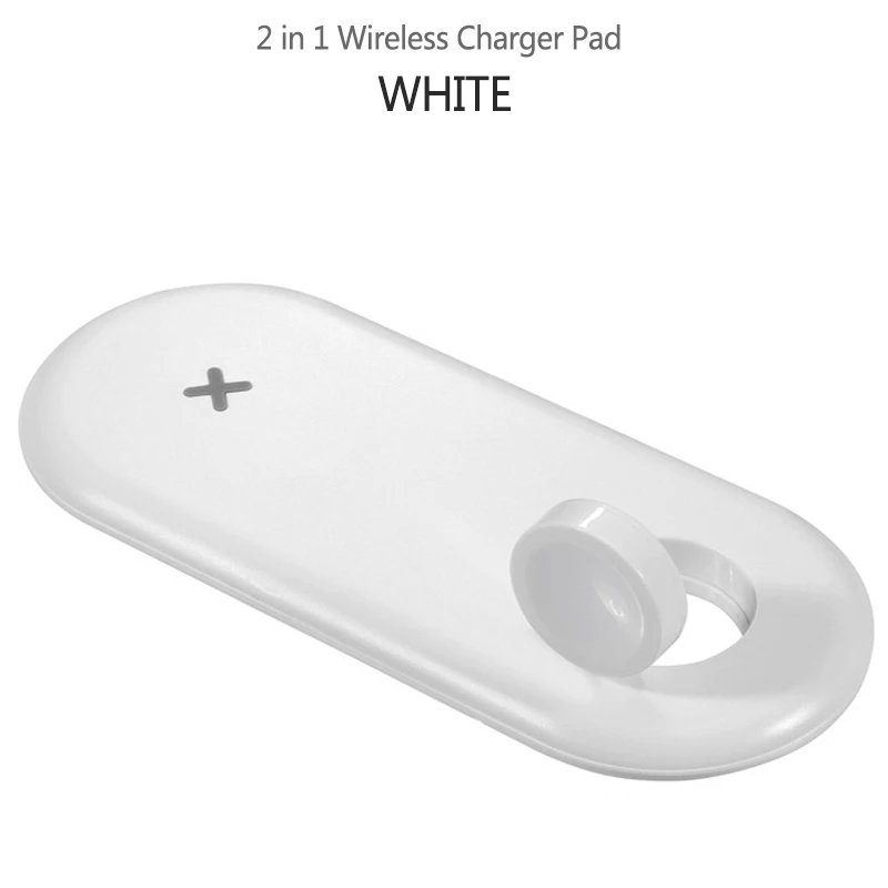 Charge Pad White Qi Беспроводное зарядное устройство для часов Быстрая зарядка для Apple iWatch серии 5 4 3 2 1 QC 3,0 быстрая Беспроводная зарядка для iPhone samsung - Цвет: Charge Pad White
