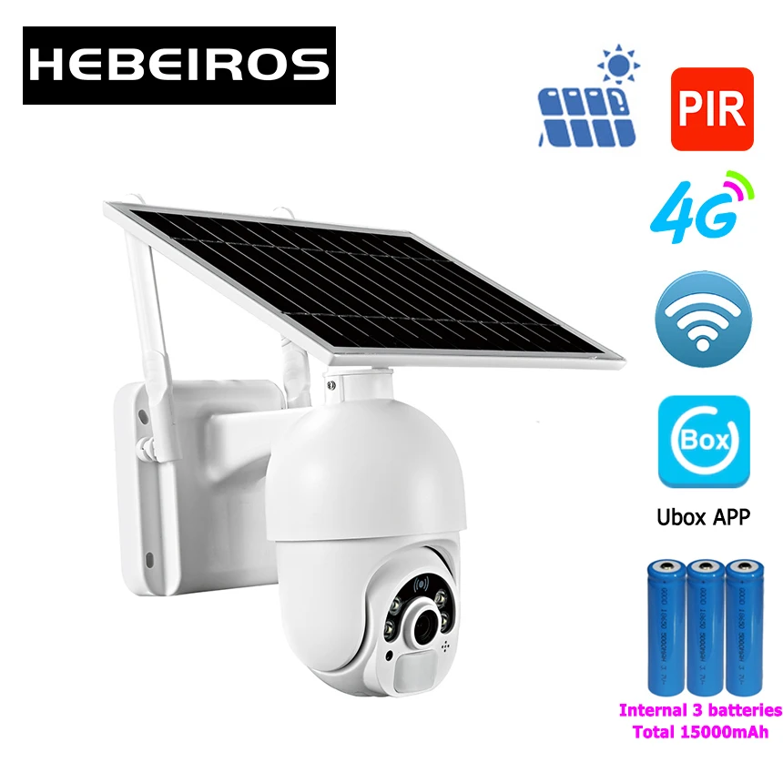 Уличная Беспроводная IP-камера видеонаблюдения Hebeiros 360 МГц 4G поддержка SIM-карты
