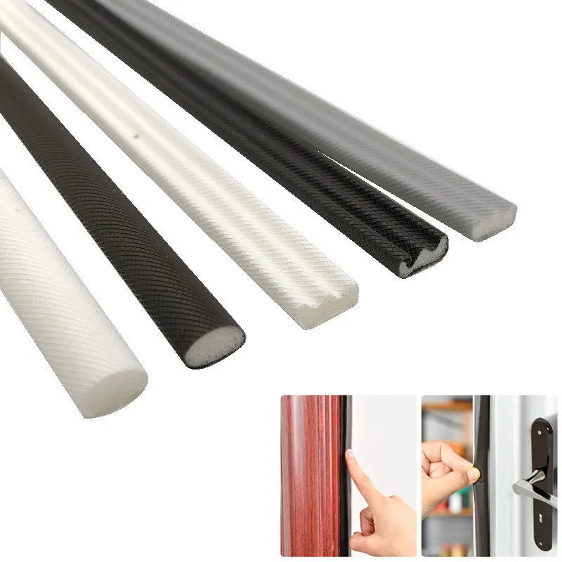 5M Self-adhesive Door Window Sealing Strip Windproof Dustproof Soundproof Foam Weather Stripping Door Window Seal Hardware D door seal strip sealing strip tape window seal strip sealing strip