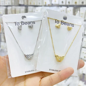 

Cubic Zircon Bling Insects the butterfly Stainless steel Necklace & Pendant Men Women Party Jewelry CZ Necklaces For Gifts