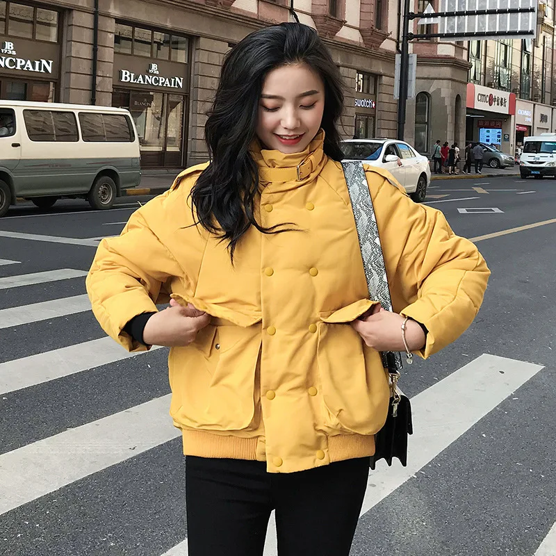 

2018 Winter New Style Korean-style Online Celebrity Students Short down Coat Thick Loose-Fit down Jacket Cotton-padded Clothes C