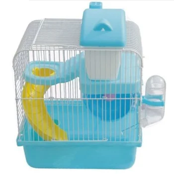 

ABFU-Hot Hamster Gerbil Mouse Small Pet Cage 2 Storey Levels Floor Water Bottle Wheel