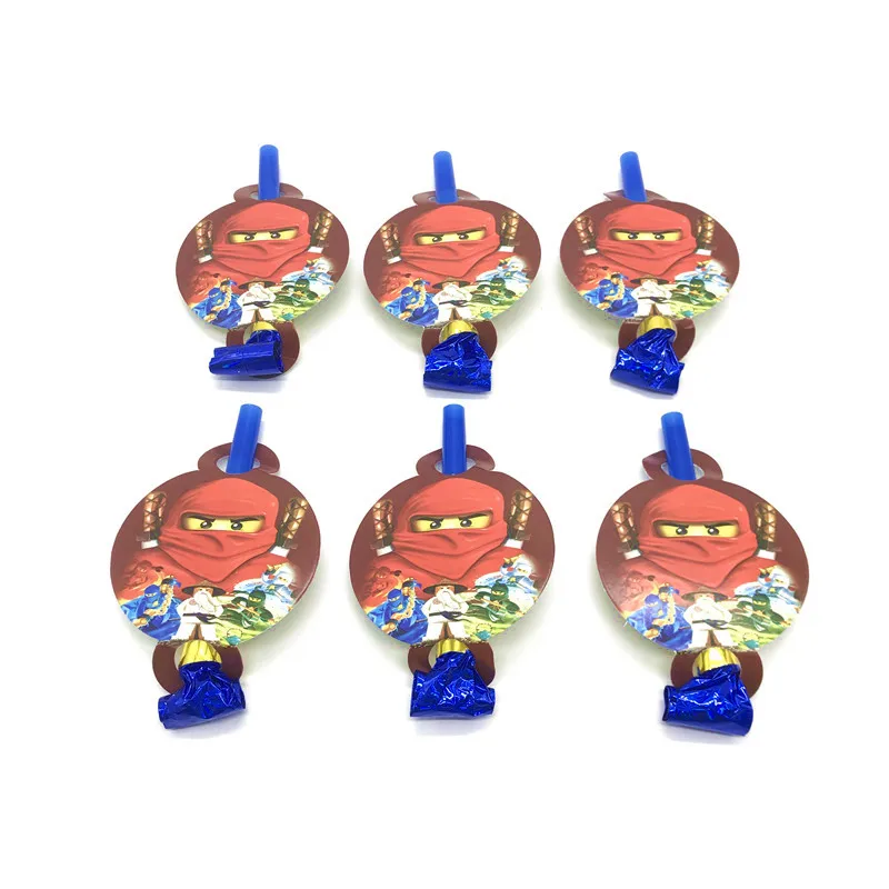 6 шт./лот ниндзя праздничные одноразовые шумоподавляющие украшения для дня