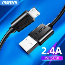 CHOETECH Micro USB Кабель 2.4A Нейлоновый Шнур для Зарядки Телефона USB-кабель Провод для Быстрой Зарядки для Samsung s Huawei Xiaomi HTC LG Планшет Android зарядное устройство для телефона Кабель micro usb