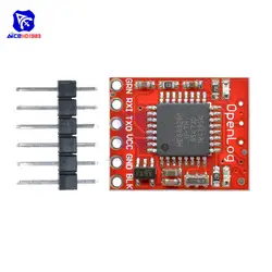 Методов Openlog Serial Data Logger с открытым исходным кодом данных Регистраторы ATmega328 модуль SPI Pin 16 МГц 64G для Arduino Поддержка Micro SD