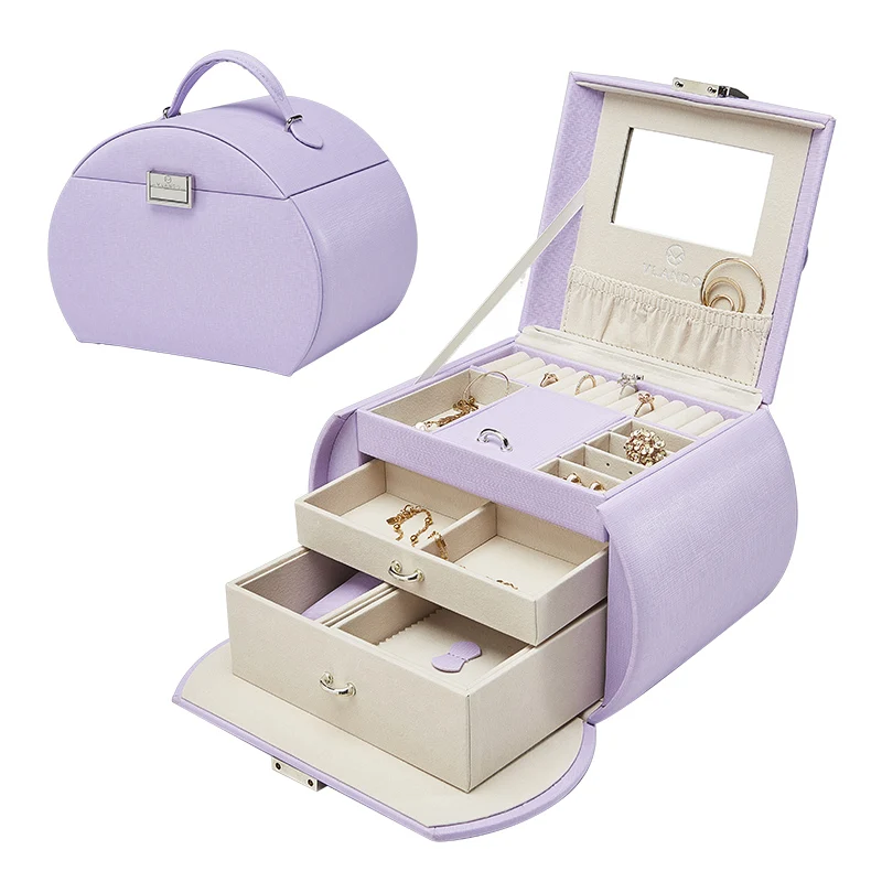 Fabulous Girls gifts Vlando Princess Style Medium Size Jewelry Box Blue