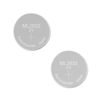 

Rechargeable Battery ML2032 3V 2PCS Lithium Button Built-in Coin Cell Batteries 2032 Replace CR2032 CMOS BIOS RTC Backup Reserve