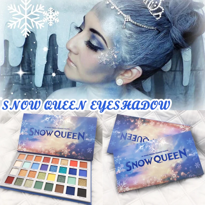 Snow Queen Glitter Eyeshadow Makeup Pallete Matte Eye shadow Palette Shimmer and Shine Powder Pigment Cosmetics | Красота и здоровье