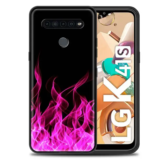 Fashion Flame Pattern Black Case for LG K41s K40s K50s K51s G6 G7 G8 ThinQ K31 K42 K52 K62 K71 Soft Silicone Phone Cover B15