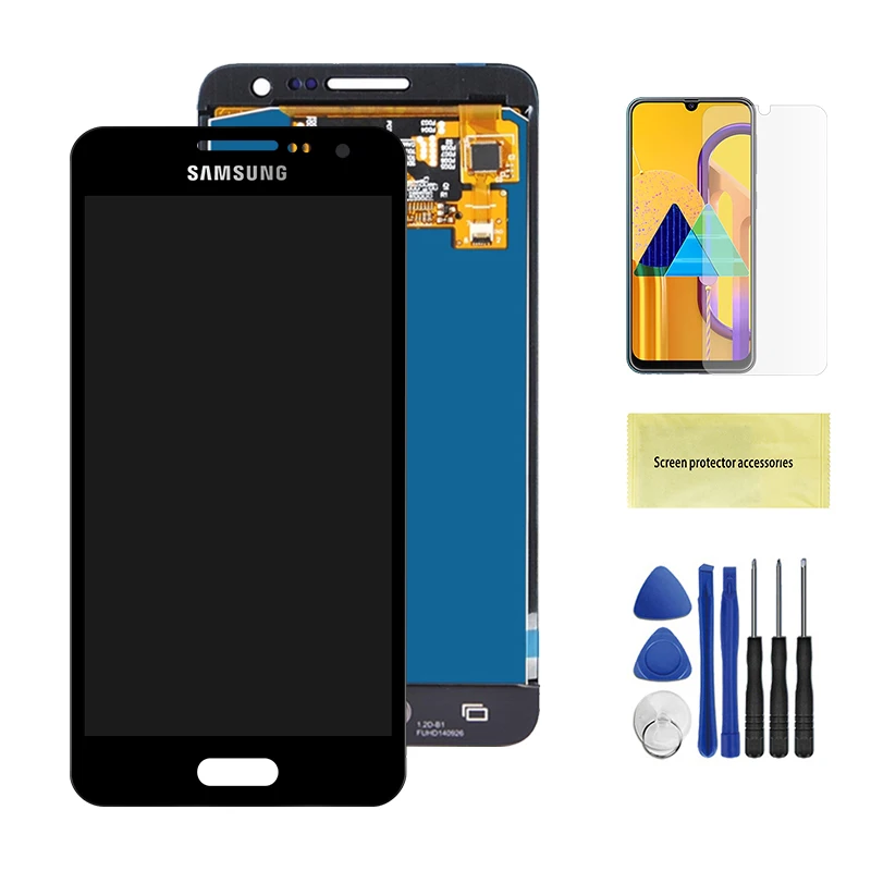 Tested TFT A300 LCD For Samsung Galaxy A3 A300 A3000 A300F LCD Display Touch Screen Assembly brightness Can adjust - Цвет: TFT Black