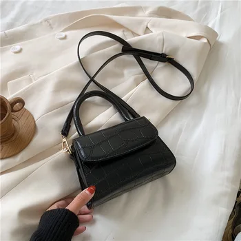 

Women's bag 2020 new Korean version of the portable wild shoulder bag fashion foreign style stone pattern small square bag