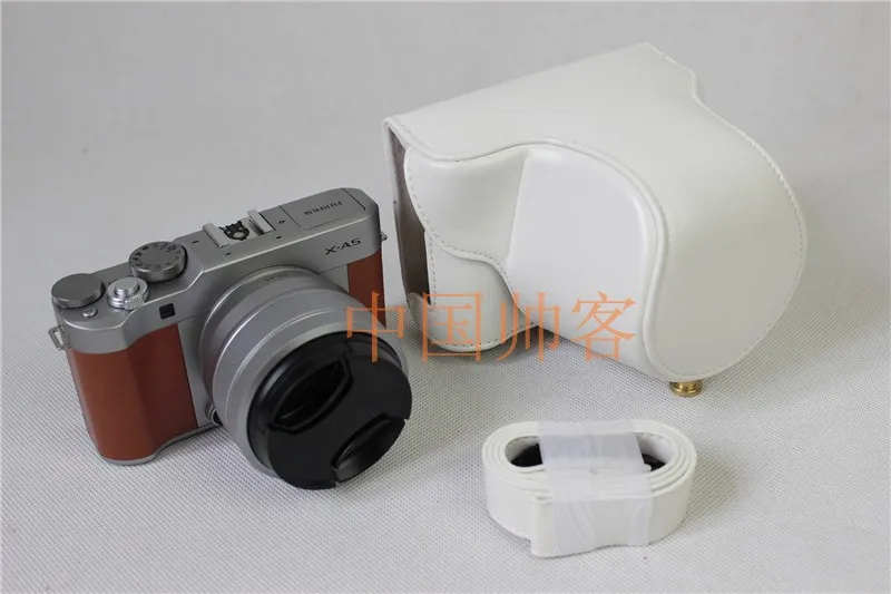Полный корпус Точная посадка из искусственной кожи чехол для Fujifilm Fuji X-A7 XA7 X-A5 X-A20 xa5 xa20 15-45 мм крышка объектива с плечевым ремнем